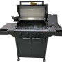 Barbecue a gas Jamestown 4 bruciatori nero 144x56x118 cm_3