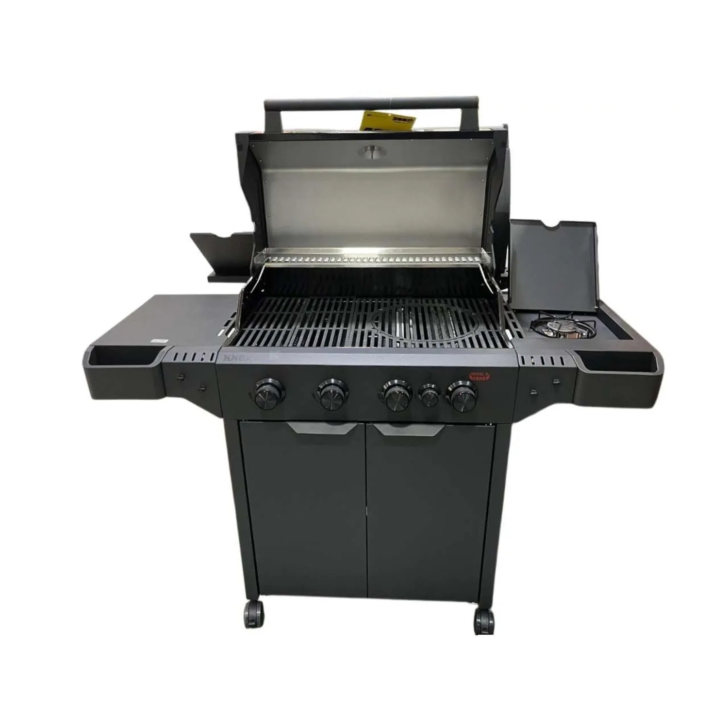 Barbecue a gas Jamestown 4 bruciatori nero 144x56x118 cm_3