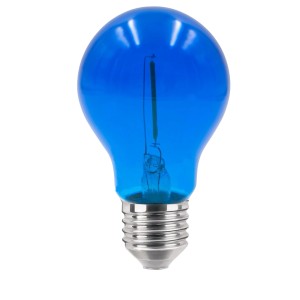 Lampadina LED E27 blu per illuminazione d'atmosfera.