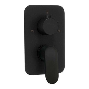Piastra esterna per box miscelatore Idrostile serie Batabanó nero opaco