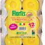 Confezione da 12 lumini alla citronella gialli, antizanzare.