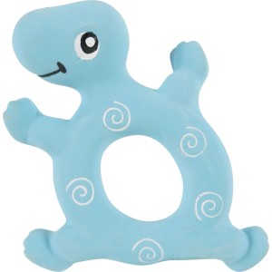 Anello da dentizione blu t.b.t. per cuccioli con motivo a spirale.