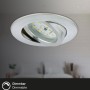 Faretto da incasso a LED dimmerabile e orientabile in alluminio del set da 3 di Briloner.