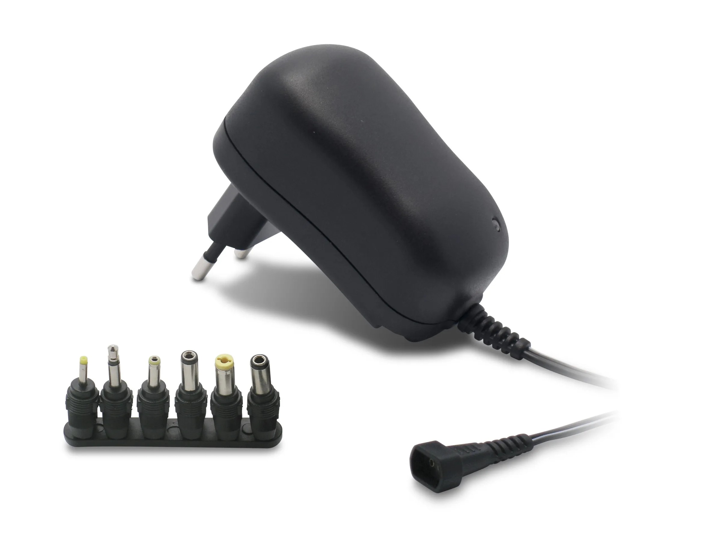Alimentatore Universale Regolabile 18W AC/DC 3V-12V 1500 MA Con 6 Spine Dc Porta Usb 1a Techly Ipw Nts1500g2 56160 6