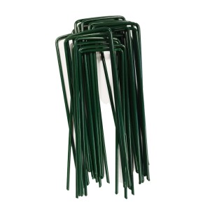 Chiodi ad "U" per fissaggio 15x3,5 cm verde 10 pz