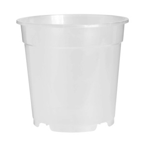 Vaso decorativo trasparente t.b.t. per interni, in plastica.