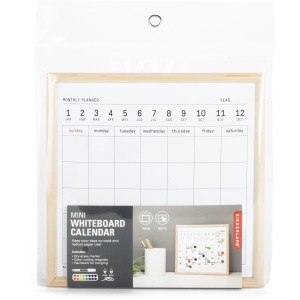 Mini calendario lavagna con cornice in legno, planner mensile per note e appuntamenti.