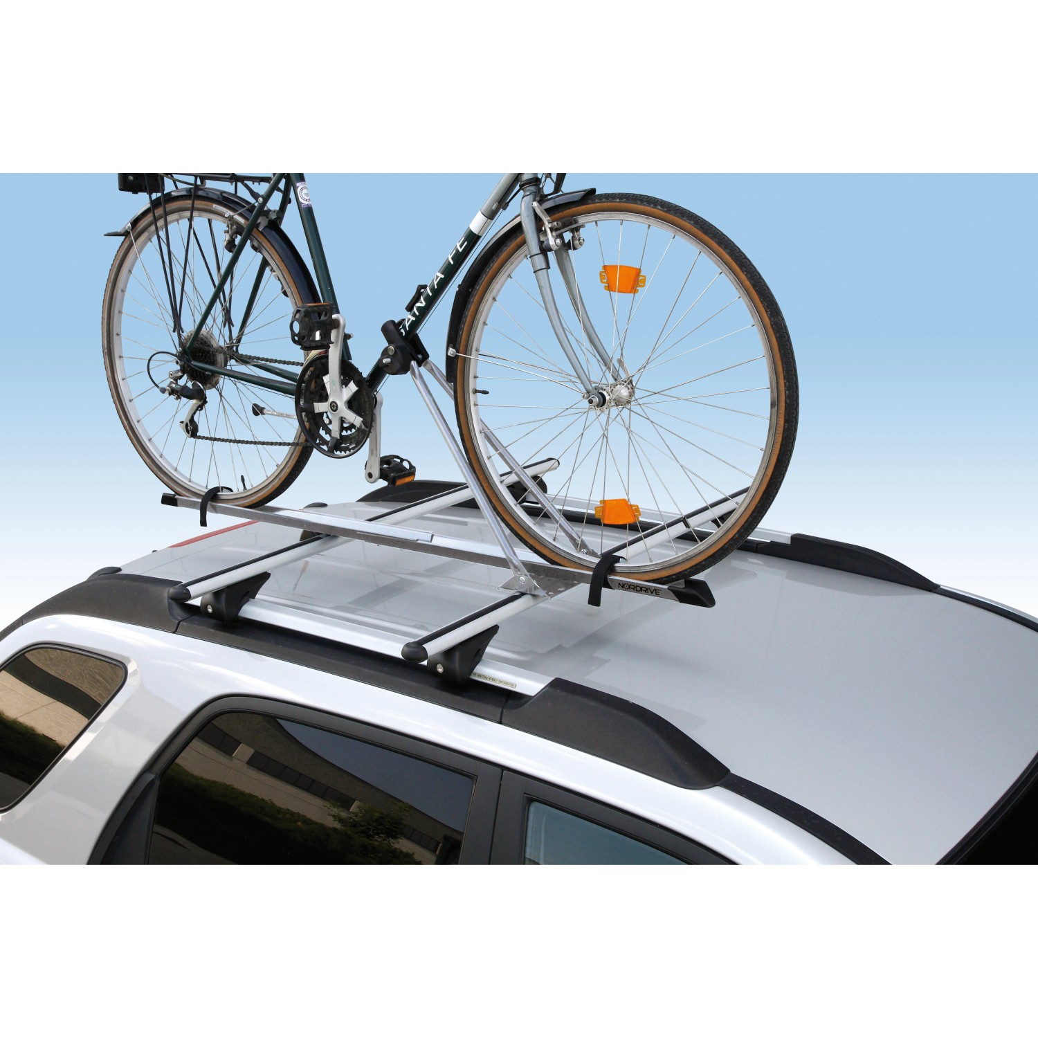Portabici auto da tetto porta bicicletta bici universale omologato acciaio  barre