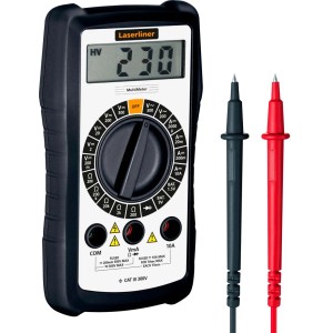 Multimetro digitale Laserliner per misurare corrente, tensione e resistenza.