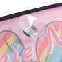 Parasole auto t.b.t. con ventosa, rosa con motivo arcobaleno.