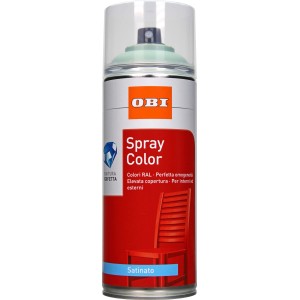 Bomboletta spray OBI, vernice rossa per interni ed esterni, finitura satinata.