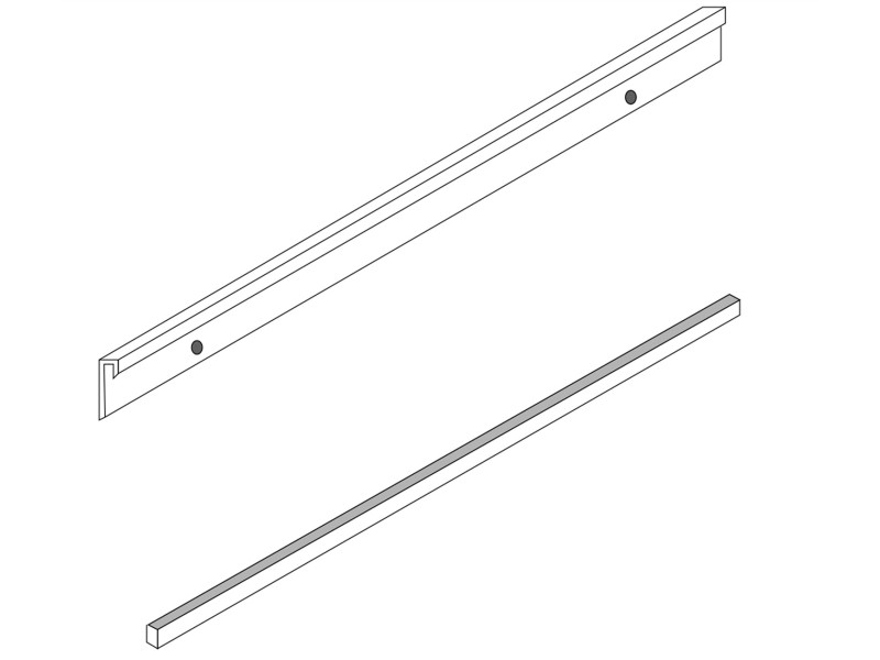 Profilo di fissaggio per paraschizzi cucina alluminio 800 mm