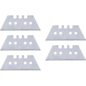 Lame di ricambio trapezoidali LUX Comfort, 5 pezzi, spessore 0,5 mm, per coltelli. Taglia cartone, moquette, PVC.