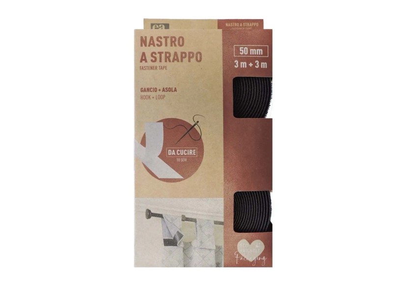 Nastro A Strappo Da Cucire H20 Mm Nero 15m Gancio + 15m Asola Acquista Da OBI