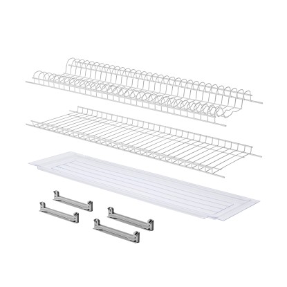 Scolapiatti in filo finitura verniciato bianco per pensili da 90 cm