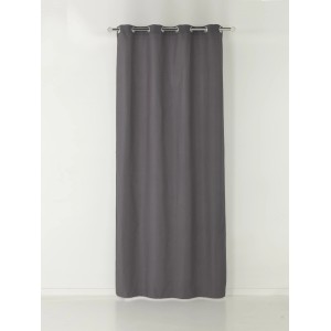 Tenda in tessuto grigio t.b.t. con occhielli per finestre del soggiorno