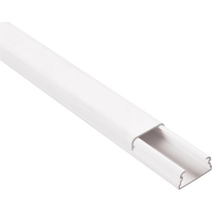 Canalina portacavi bianca t.b.t. per ambienti umidi, per la posa di cavi elettrici.