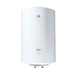 Scaldabagno t.b.t. bianco con regolatore di temperatura e connessioni.