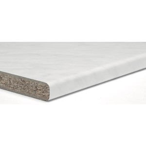 Dettaglio di un piano di lavoro bianco t.b.t. per cucina (Top cucina).