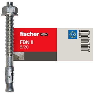 Ancoraggio bullone Fischer FBN II 8/20, ancoraggio in acciaio per fissaggi in calcestruzzo.