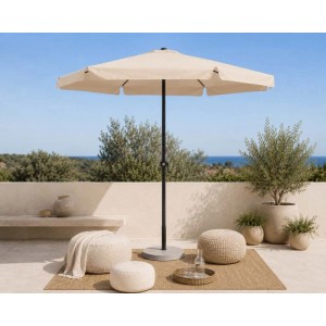 Ombrellone da giardino palo centrale Garden Friend Tondo Ø3 m ecrù