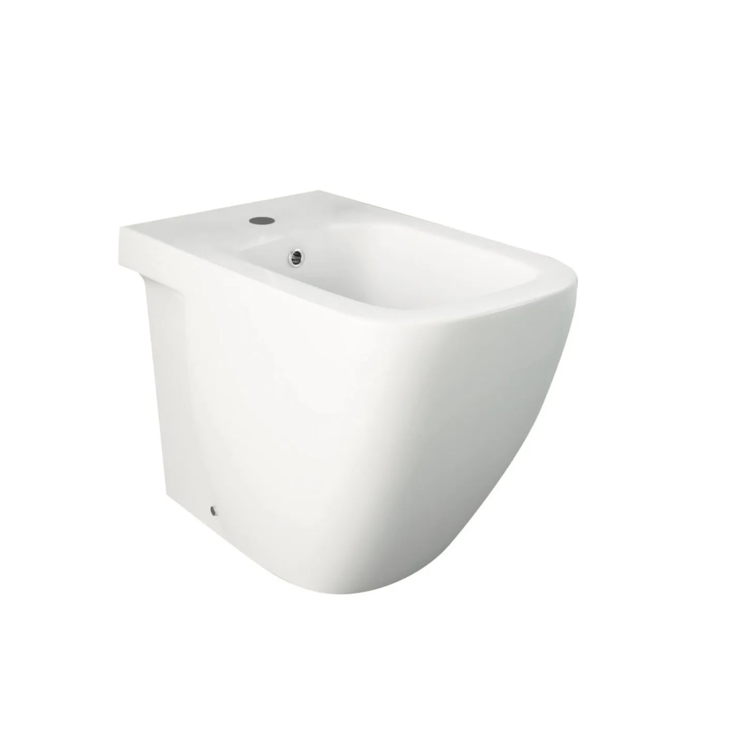 Bidet bianco sospeso.
