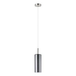 Lampadario a sospensione Eglo Selvino Ø10xH110 cm acciaio vetro nero
