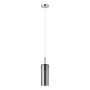 Lampadario a sospensione Eglo Selvino Ø10xH110 cm acciaio vetro nero