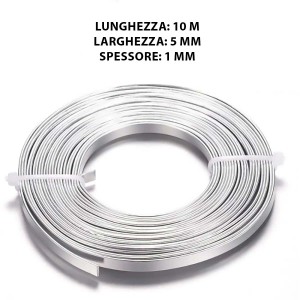 Bobina di nastro multiuso (t.b.t.) argentato e flessibile.