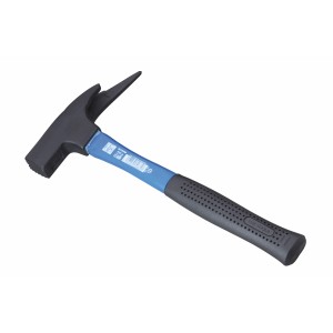 Martello da carpentiere LUX Classic, 600g, con manico in fibra di vetro blu e impugnatura nera.