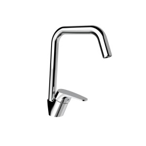 Rubinetto da cucina con bocca orientabile cromato