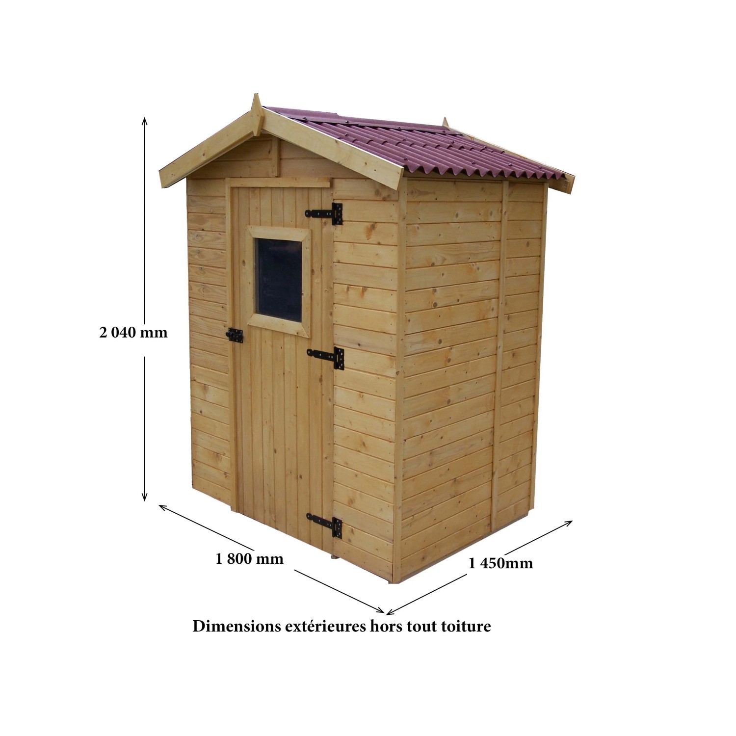 Casetta da giardino in legno sp 16 mm H204xL180xP145 cm_9