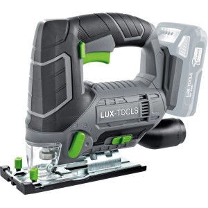 Seghetto alternativo a batteria LUX 1 PowerSystem A-ST-20, grigio/nero, con batteria. Seghetto alternativo per legno, metallo e plastica.