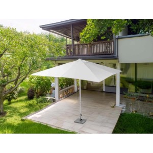 Ombrellone da giardino a palo centrale Michigan 3x3 cm H 2,65 m bianco