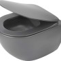 WC sospeso a parete Artemides con sedile senza bordo 36x35,5 cm antracite