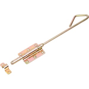 Catenaccio a bullone zincato giallo, 400 mm, per porte e cancelli.