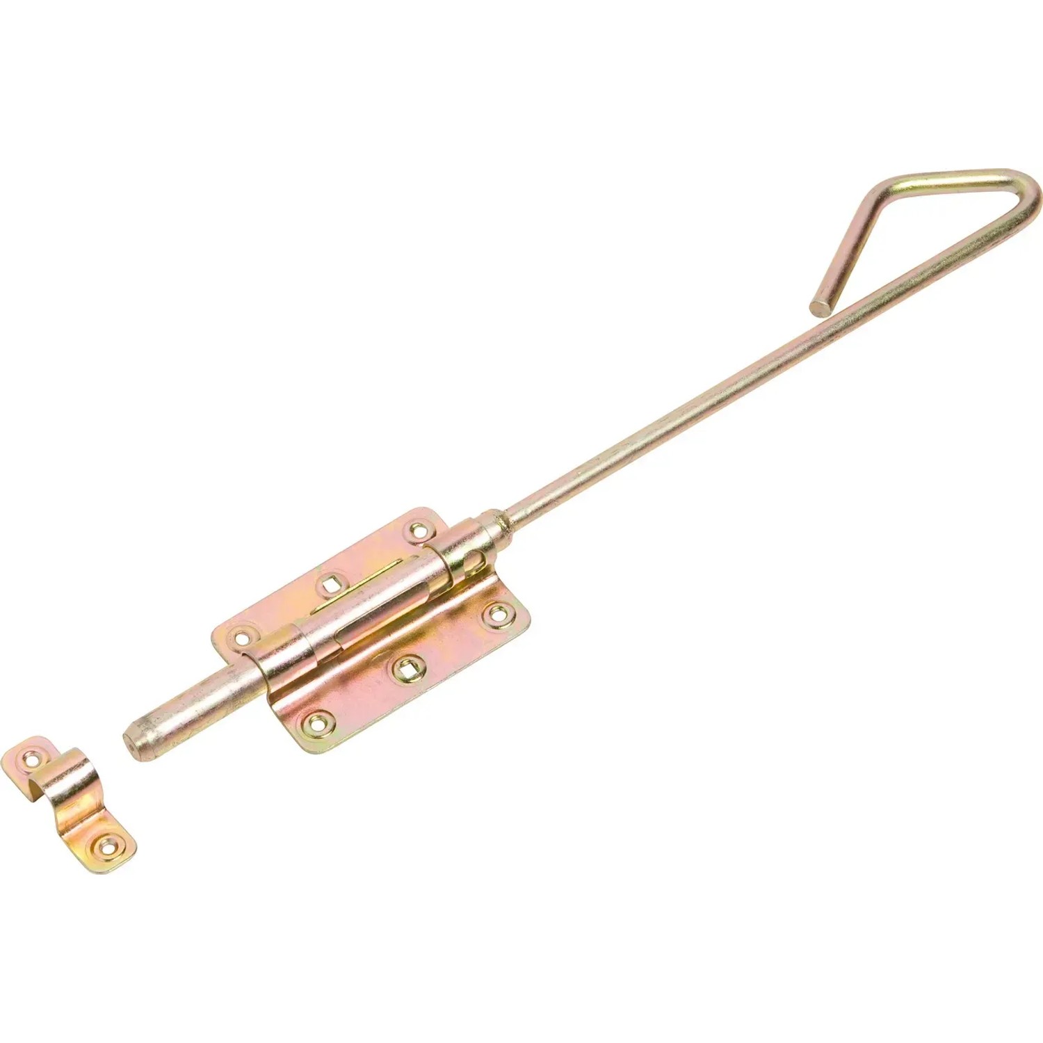 Catenaccio a bullone zincato giallo, 400 mm, per porte e cancelli.