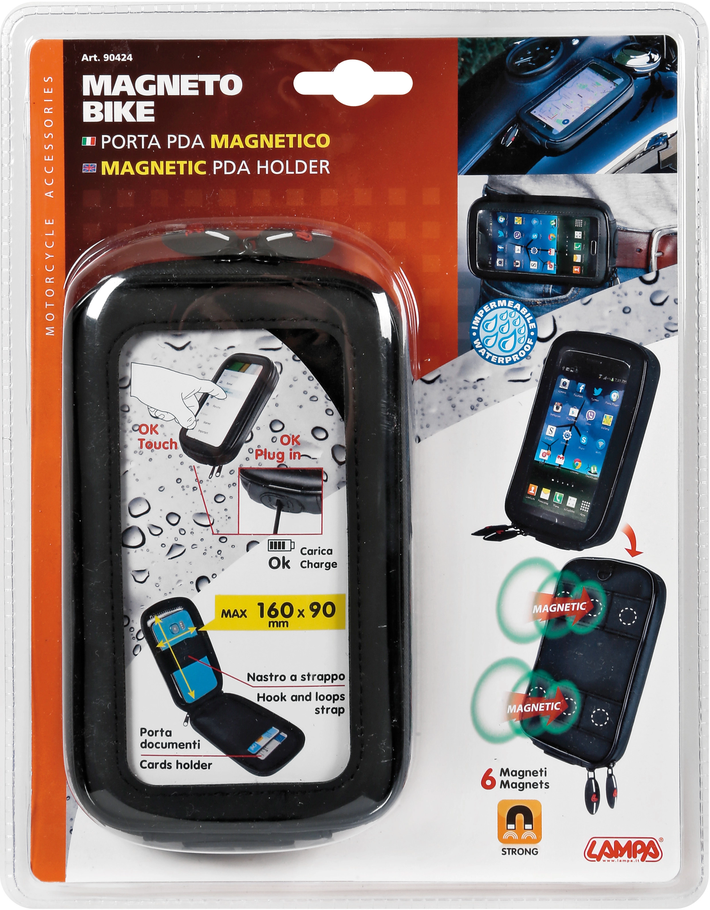 PORTA TELEFONO CELLULARE Navigatore Moto Magnetico Serbatoio Impermeabile  Lampa EUR 24,00 - PicClick IT