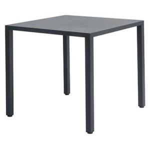 Tavolo da giardino impilabile Contract in acciaio antracite 80x80 cm