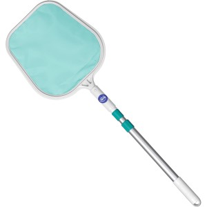 Gre retino di superficie con asta telescopica per pulizia piscina.