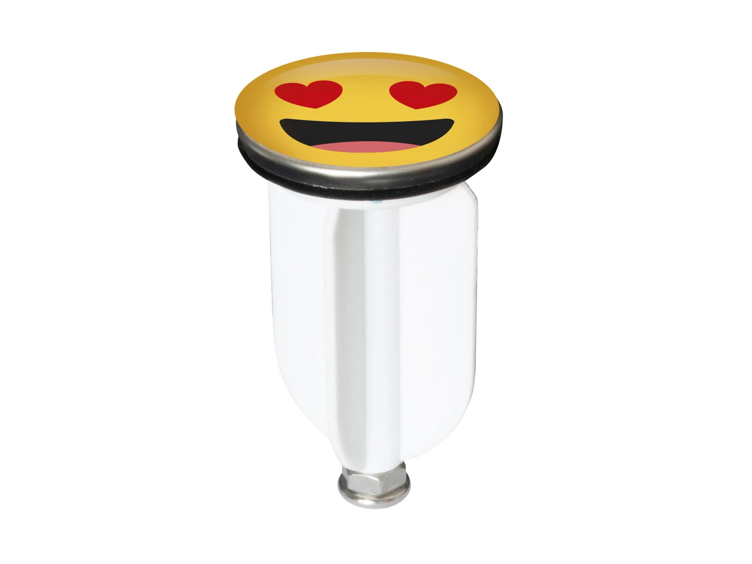 Shoperama Tappo Per Lavandino Universale Con Scritta I Love You – Cromato, Diametro 4 Cm, Regolabile