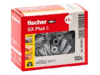 Tasselli Fischer SX 8x40 Mm - Confezione Da 100, Per Cemento, Mattoni E Calcestruzzo - Foto 3