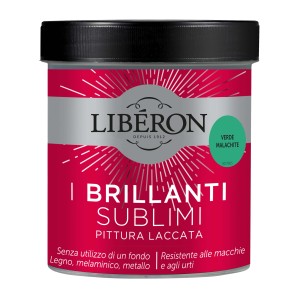 Barattolo di smalto per mobili Liberon, colore verde malachite. Per legno, melamina e metallo.