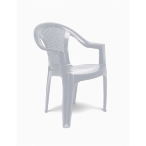 Sedia da giardino senza cuscino Tressi grigio perla