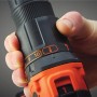 Dettaglio: Avvitatore a percussione Black+Decker BDCHD18K con impostazione della coppia.