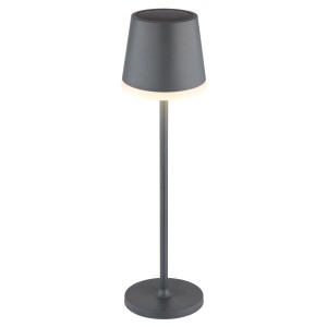 Globo lampada solare in metallo, 41 cm, antracite opaco. Luce decorativa per esterni.