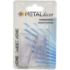 t.b.t. Fermaporta in plastica trasparente, confezione da 2.