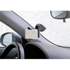 Supporto smartphone montato in auto. Accessorio interno auto.