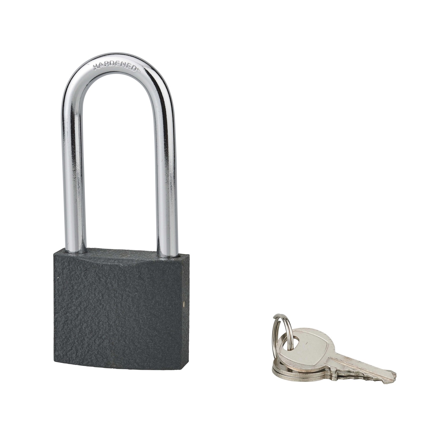 LUCCHETTO LUCESTELO IN ACCIAIO LUCIDO, Serie Pesante, 90MM CON 3 CHIAVI - Foto 8