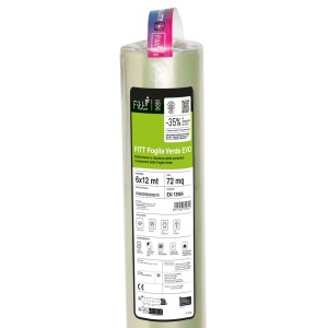 Rotolo FITT Foglia Verde EVO, 6x12 m, come rete/tessuto protettivo per giardino e edilizia.